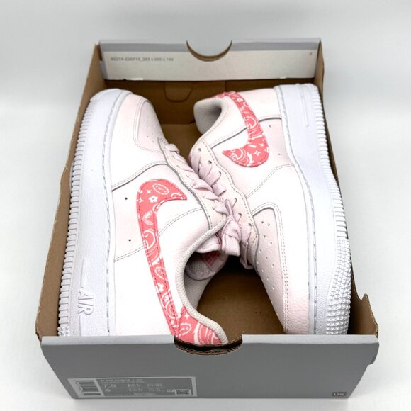 Nike Womens Air Force 1 '07 New Pearl Pink Paisley Shoes Sz 7.5 FD1448-664 - Picture 9 of 11